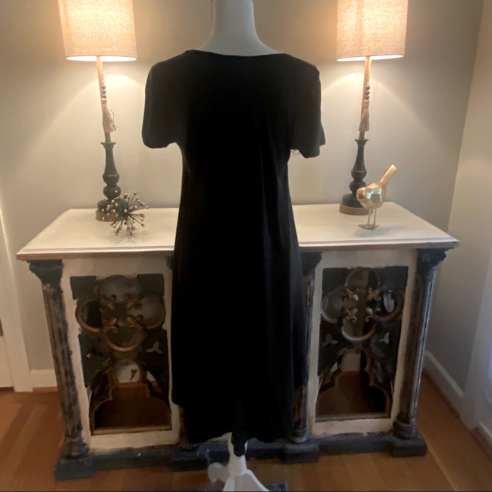 🌫️ LuLaRoe Super Soft Heathered Gray Pocket Dress XXS Cozy Comfy Stretch 🌫️ - Picture 4 of 6